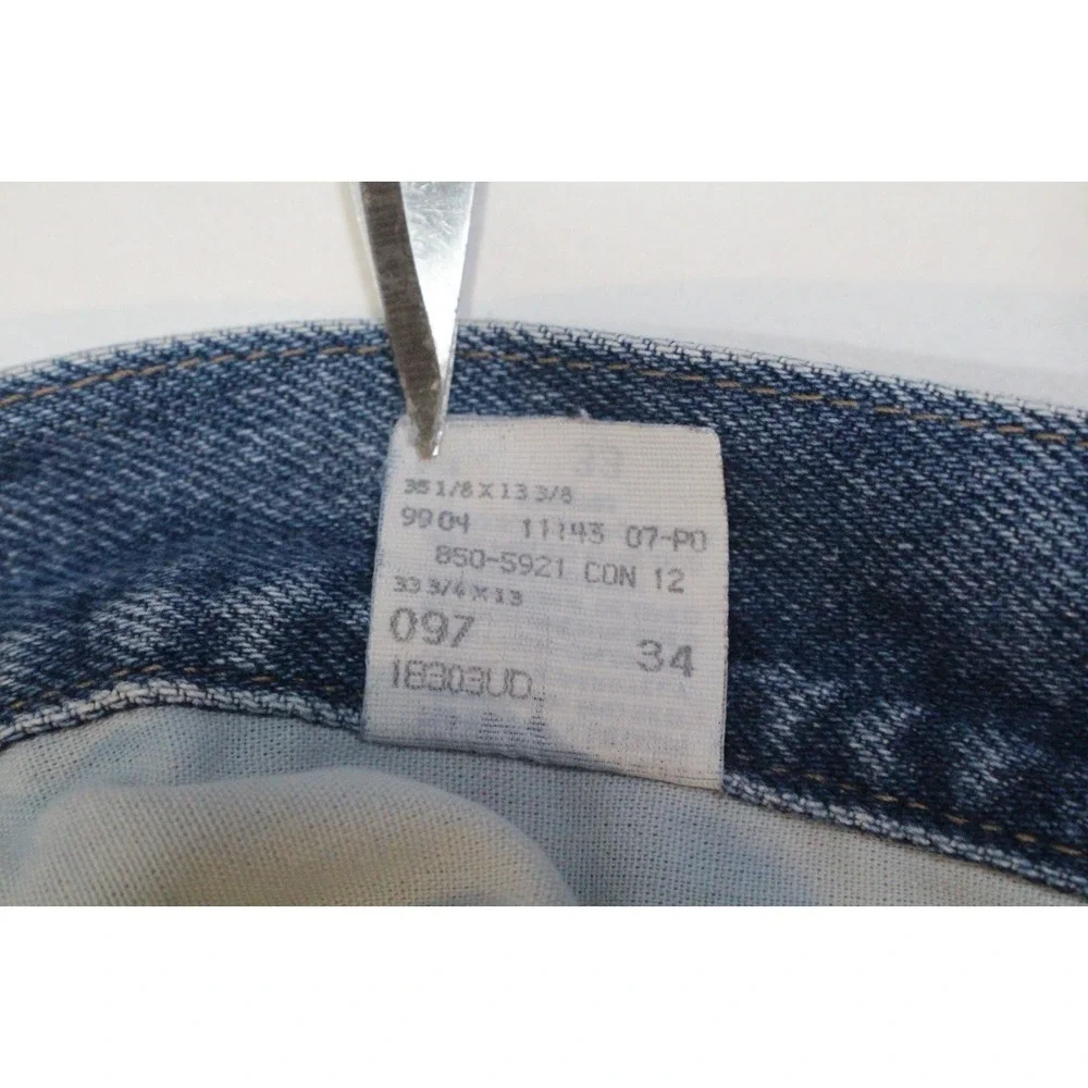 VTG Britannia Mens‎ 33 Blue Denim Shorts Jorts 90s Y2K Dad